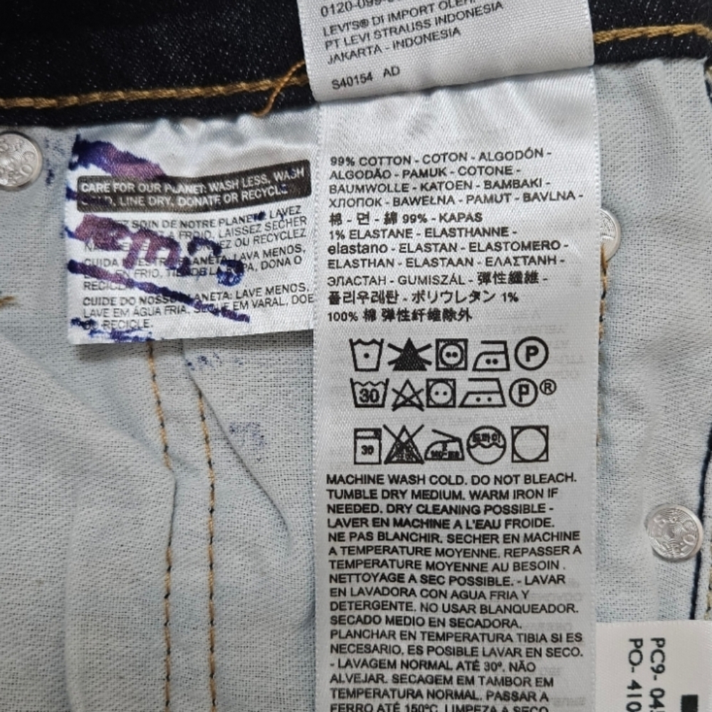 Levi’s 511 Slim Fit Men’s Jeans 30x32 Blue Wash Stretch New with Tags Stretch - Picture 12 of 16